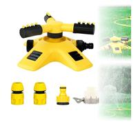 Garden Sprinkler, Adjustable 360 Degree Rotation Lawn Sprinkler, Adjustable Water Spray Range, for Garden Plants Watering and Irrigation Flowers Veggies (4-Part ater Connection,2 Set)