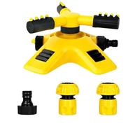 Garden Sprinkler,Water Sprinkler for Garden-Motion Activated Adjustable 360 Degree Rotation Lawn, for Plant Irrigation and Kids Playing (B,6-Points Water Connection)