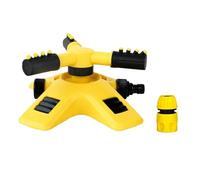 Garden Sprinkler,Water Sprinkler for Garden-Motion Activated Adjustable 360 Degree Rotation Lawn, for Plant Irrigation and Kids Playing (A,4-Points Water Connection)
