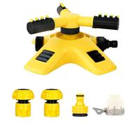 Garden Sprinkler,Water Sprinkler for Garden-Motion Activated Adjustable 360 Degree Rotation Lawn, for Plant Irrigation and Kids Playing (C,6-Points Water Connection)