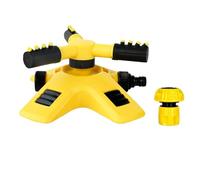Garden Sprinkler,Water Sprinkler for Garden-Motion Activated Adjustable 360 Degree Rotation Lawn, for Plant Irrigation and Kids Playing (A,6-Points Water Connection)