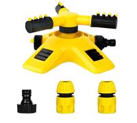 Garden Sprinkler,Water Sprinkler for Garden-Motion Activated Adjustable 360 Degree Rotation Lawn, for Plant Irrigation and Kids Playing (B,4-Points Water Connection)