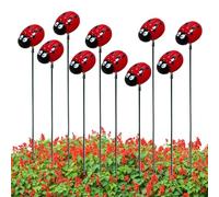 Garden Stakes décorative, 10 pièces Garden Stakes Plant Pick | Décoration de jardin mignonne Ladybug, messages de jardin, cueillette de , panneau de printemps pour la maison, le