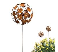Garden Stakes Iron Weatherproof Rustic 40x13.5cm/15.75x5.31 inches | Outdoor Garden Decor Ground Stakes for Outdoor Fence Porch Lawn Pathway Landscape Ground Park Spring Summer All Season