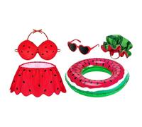 Garden Statue Clothing, Tropical Animal Accessory Set, Stretchy Summer Bikini with Sunglasses and Hat, Colorful Size Pack, Excellent for Balcony Festive Decoration Or Pathway Display