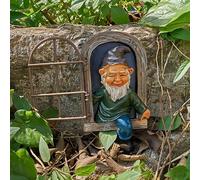 Garden Statues Miniature Statue Decoration Resin Material Waterproof Cute Figure Statue Gardening Accessories for Indoor and Outdoor (Male)