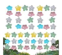 Garden Stones 100 Pieces - Luminous Weather Resistant Star, Shape Pebbles Outdoor Patio, Yard Backyard Raised Bed Plant | Outdoor Patio Yard Backyard Raised Bed Plant Pot Homeowners