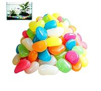 Garden Stones Decorative,400 Pieces Weatherproof Ambient Lighting Kit - Glowing Pebbles Ideal For Garden Outdoor - For Fish Tank Pathway Driveway Yard Lawn Patio Decor River Pond Crafts Vases