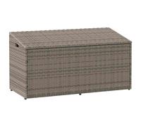 Vidaxl Boîte De Rangement De Jardin Gris 220x50x58 Cm Résine Tressée