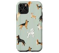 Garden Stripe Dog Mom Illustrated Race Pattern Coque pour iPhone 11 Pro