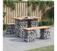 vidaXL Banc de jardin Design de gabion 100×102×72 cm Bois massif de pin