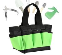 Garden Tool Bag, Multi Pocket Gardening, 7.09x6.3x5.51in Storage Tools Kit Holder, Heavy Duty Outdoor Gadget, Adjustable Pouch Straps for Yard, Camping, Park, Beach