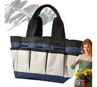 Garden Tool Bag, Outdoor Multi-Pocket Gardening Kit Holder, Heavy Duty Storage Pouch for Yard, Camping, Park, Beach, Spacious Tool Organizer for Outdoor Use, 7.09x6.3x5.51 inches