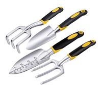 Garden Tool Set 4Piece Aluminum Alloy Heavy Duty Gardening Kit Gardening Planting Tools with PVC Handle for Transplanting Pruning and Watering