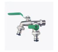 Garden Tools Brass Water Faucet 1/2" Outside & Inside Easy Turn On/Off Lever Handle Watering Supply Taps Ball Valve Pour Jardin(Green)