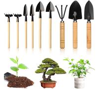 Garden Tools Set,9 Pcs Succulent Plant Tools Mini Garden Tools Transplant Tools Small Gardening Kit for Small Garden Flower Care