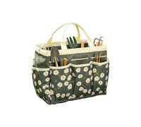 Garden Tote Bag, Multi-Pocket Utility Bag, Waterproof Storage with Sturdy Panel, Heavy Duty Carrier with Refined Texture, Large 31x25x14cm Outdoor Gardening Category, Lawn Patio Farm Gear for Tools
