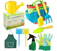 Garden Toys For Children,10 Pieces Gardening Bag,Gardening Tools,Shovel Rake Watering Can Glove Aprons And Garden Bag,Garden Tool Set,Gardening Gifts For Toddlers