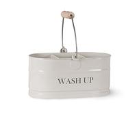 Garden Trading Panier de Rangement Original pour évier fabriqué en Acier à la Craie Facile | 3 Compartiments intérieurs pour Un Rangement Facile de la Cuisine | H 14,5 x l 27,5 x P 17 cm