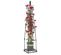 Garden Trellis Cadre de support en métal robuste pour plantes grimpantes | Structure de tour résistante à la rouille pour patio, balcon, jardin en pot, maison de verdure, cucumber, fleur, décoration