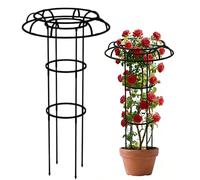 Garden Trellis for Climbing - Artistic Landscaping Pole,All-Season Stability Potted Plant Support Garden Trellis -Adjustable for Flowers Pea Bean Tomato Courtyard Greenhouse Window Sill Balcony