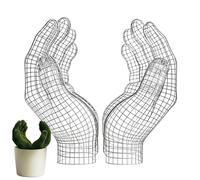 Garden Trellis - Hand-Shaped Iron Frame, Plant Climbing Support | Artistic Metal Sculpture for Clematis, Ivy & Vines, Decorative Iron Trellis for Potted Plants, Yard, Patio, Lawn Decor