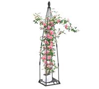 Garden Trellis, Heavy-Duty Metal Plant Support Frame, Rustproof Climbing Tower for Patio, Balcony, Potted Plants, Garden, Greenhouse, Cucumber Vines, and Flower Growth Assistance