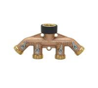 Garden Water Pipe 4 Way Splitter Brass With 3/4" Thread Garden Tap Shunt Four Qutlets Irrigation Valve Quick Connector 1pcs(H)