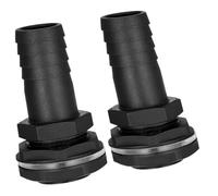 Garden Water Tank Overflow 25mm Water Butt Barbed Linking Pipe Connector with Nut and, Double-Threaded Nozzles for Rain Barrels Garden Taps Outdoor Watering Systems 2-Pack