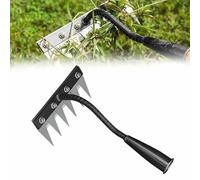 Garden Weed Weeding Rake,Multifunctional Weeding Tool,5/6/7/8 Teeth Iron Rake 2.0,Iron Rakes with Handle,The Heavy-Duty Irons Rakes,Gardening Hand Weeder Tool (6)