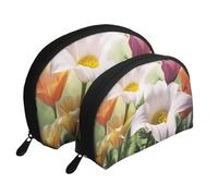 Garden Wildflowers Trousse de maquillage portable avec fermeture éclair et compartiments intérieurs, Fleurs de beauté., Taille unique