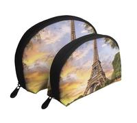 Garden Wildflowers Trousse de maquillage portable avec fermeture éclair et compartiments intérieurs, Paris/Tour Eiffel, Taille unique