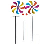 Garden Windmill Decor, Metal Yard Sculpture Spinner, Outdoor Lawn Ornament Piece, Decorative Farmhouse Accent, Ideal for Courtyard Balcony House Farm Countryside Landscape Party 108cmx22cm