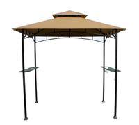Garden Winds Housse de rechange sur mesure compatible avec la tonnelle Aldi Gardenline Belavi - Beige sable classique 350 - Niveau supérieur 86,4 x 53,3 cm, niveau inférieur 243,8 x 152,4 cm