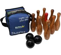 Garden Wooden Skittles 9 pin Set in Handy Carry Bag