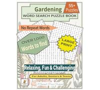 Garden Word Search Puzzle Book: No Repeat Words: Garden Word Search Puzzle Book: 55+ Easy to Read Word Search Puzzles about Gardening, Herb Gardens, ... | Fun for Adults, Seniors and Teens