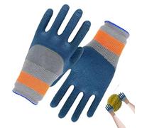 Garden Work Gloves - 10cm Palm Width | Rubber & Nylon Average Size Fit, All-Round Protection Waterproof Thorn-Proof Accessory For Fruit Picking Construction Site Handling And Car Repairs Tasks