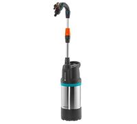 Gardena 01766-61 Pompe de récupérateur d'eau de pluie 4700/2 inox automatique, argent, noir, turquoise, orange