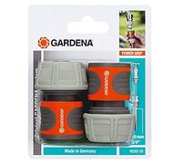 Gardena 18282-26 2 Raccords d'Arrosage Rapides pour Tuyau Plastique 19 mm (3/4") de diamètre, Orange