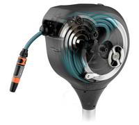 Gardena Enrouleur de Tuyau sur Pic Rollup M (Blanc) - Longueur 20m - Ø13mm - Garantie 5 Ans - Dévidoir pivotant à 360° - Kit Complet avec Lance, raccord, Tuyau et pic métallique (18616-20)