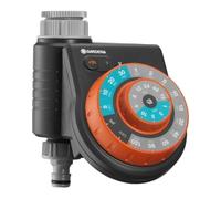 Programmateur d'arrosage Easy Plus - Bouton rotatif - Technologie Safe Stop - Résistant eau Noir/Orange G