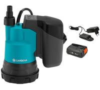 GARDENA 2000/2 Pompe immergée pour eaux claires (2 bar/2 000 l/h)(1x2,5 Ah/18V) P4A 14600