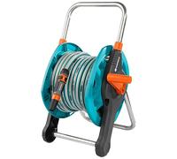 GARDENA Dévidoir portable équipé - Longueur 20m - Raccord anti-goutte - Kit complet tuyau d’arrosage - Garantie 5 ans (2691-20)