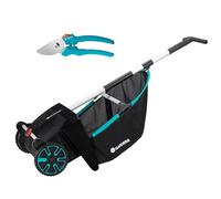Gardena 3565-88 Ramasse-Feuilles et Gazon avec Sac collecteur Amovible, système de Brosse rotative, poignée Ergonomique, Silencieux