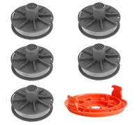 Gardena 5307-20 Bobine de rechange pour débroussailleuse avec couvercle 5344-20, bobine de 6,1 m et couvercle pour Turbotrimmer Easycut 400 Art.8846 ComfortCut450 Art.8847 PowerCut Art.8848 (5 bobines