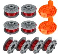 Gardena 5364-20 Strimmer Line Spool 1.6mm x 6.1m for Gardena Turbo SmallCut 2401 Strimmer with Spool Cover for 05328-20 (8 Spools + 2 Caps)