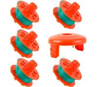 Gardena 5367-20 Bobine de rechange pour débroussailleuse avec couvercle 05329-20 4,2 m 2 mm pour débroussailleuse Gardena Turbo SmallCut 2402 2404 (5 bobines + 1 couvercle)