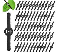 Gardena 60 Pack 5.5"" Plastic Replacement Blades for Strimmer Trimmer Fits Various Lawnmowers (5mm Hole Diameter)