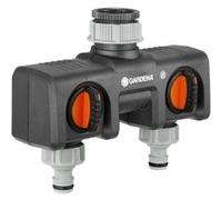 Tuyau (Plomberie) Gardena 819320 Sélecteur d'arrosage sur robinet 2 circuits filetage 33,3 mm, Orange