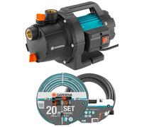 Gardena - Pompe de jardin 3000/4, Basic Set : Pompe d`arrosage avec unité d`aspiration 3,5 m et tuyau Classic 20 m,